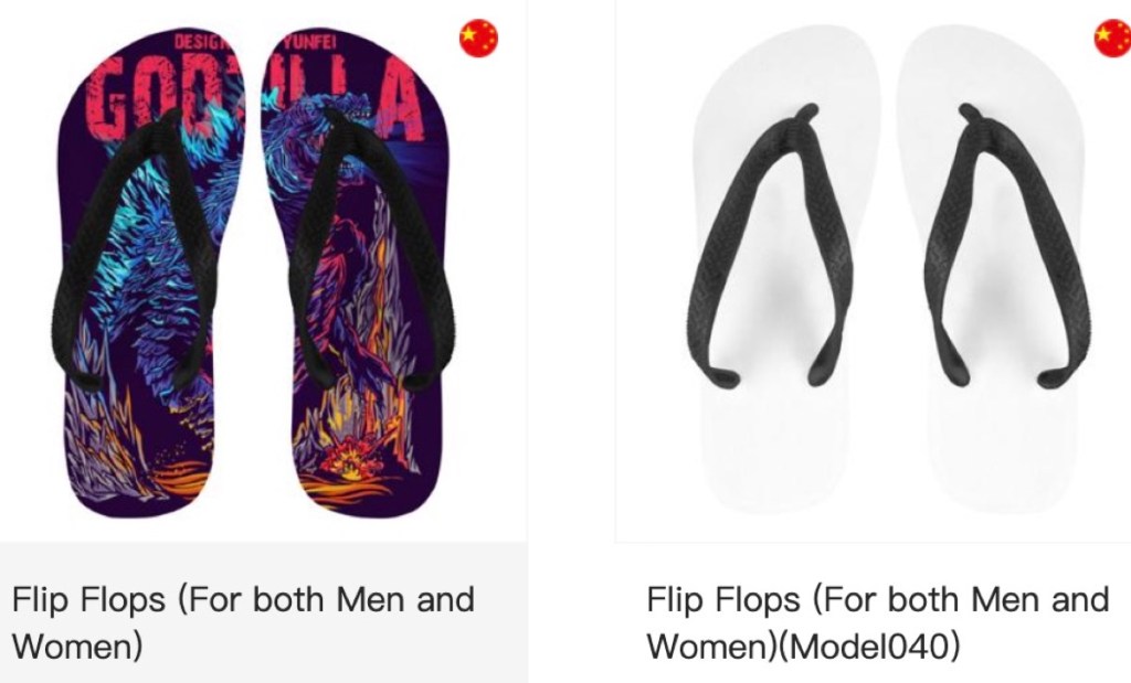 99diy custom flip flops print-on-demand supplier