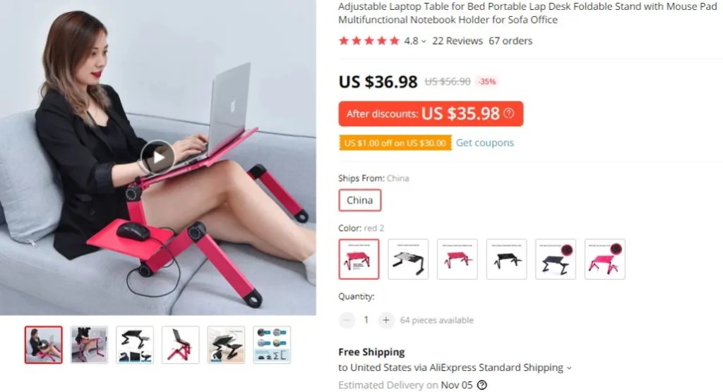 Portable laptop desks furniture dropshipping product idea