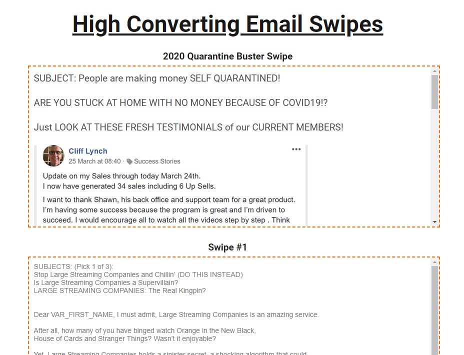 Example of affiliate marketing email templates