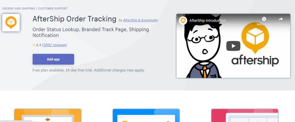 AfterShip Shopify order tracking app