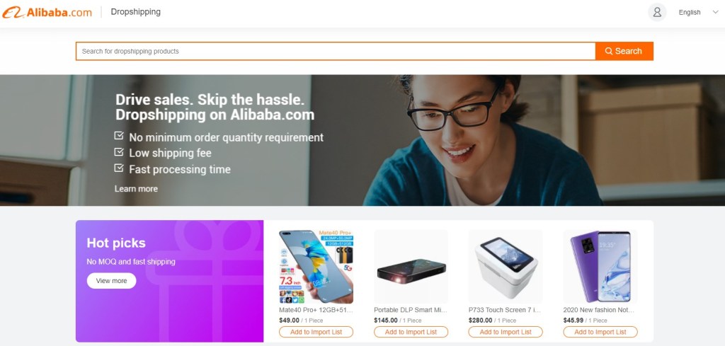 Alibaba dropshipping product catalog