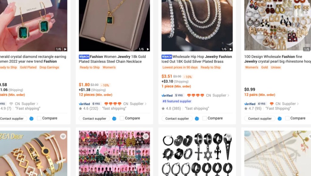 Alibaba wholesale costume & fashion jewelry supplier