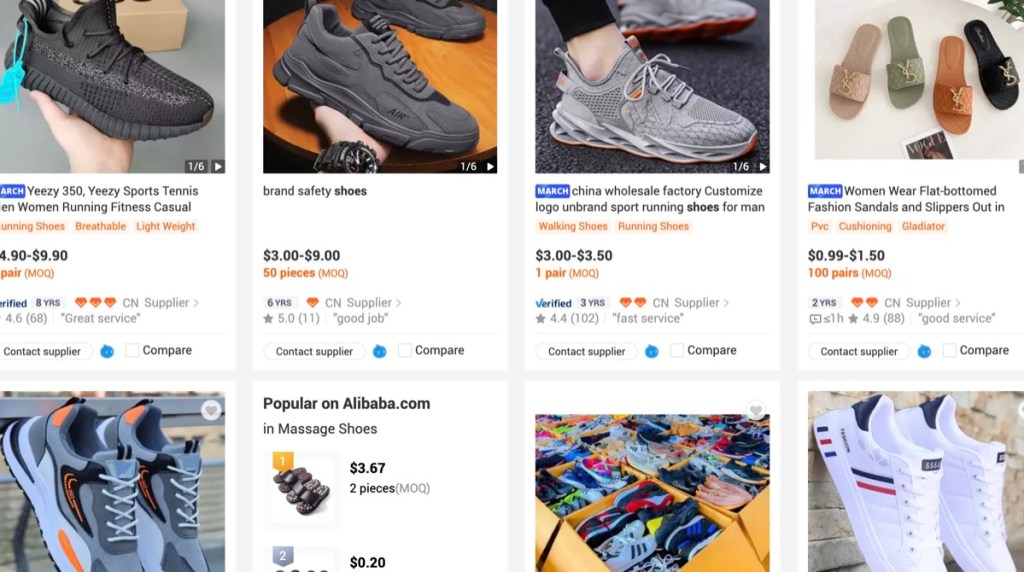 Alibaba wholesale shoes supplier in China