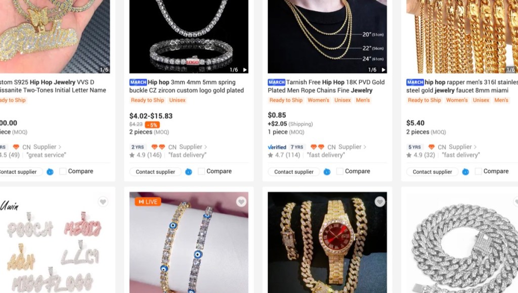 Alibaba wholesale urban & hip hop jewelry supplier