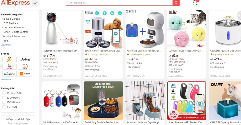 AliExpress pet clothing & pet supply dropshipping supplier