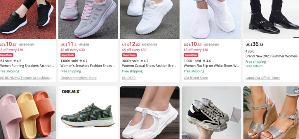 AliExpress wholesale shoes supplier in China