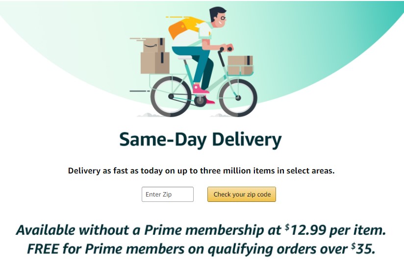 Amazon same-day delivery to strengthen the hyperbolic discounting effect