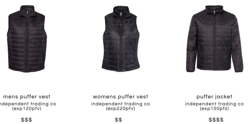 Apliiq puffer jacket print-on-demand supplier