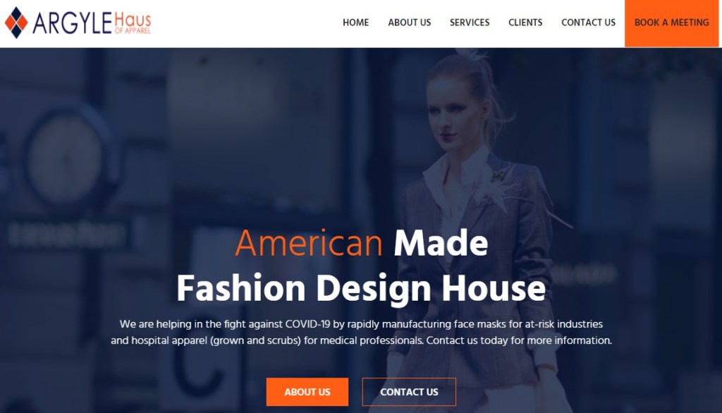 ARGYLE Haus fashion clothing manufacturer in the US