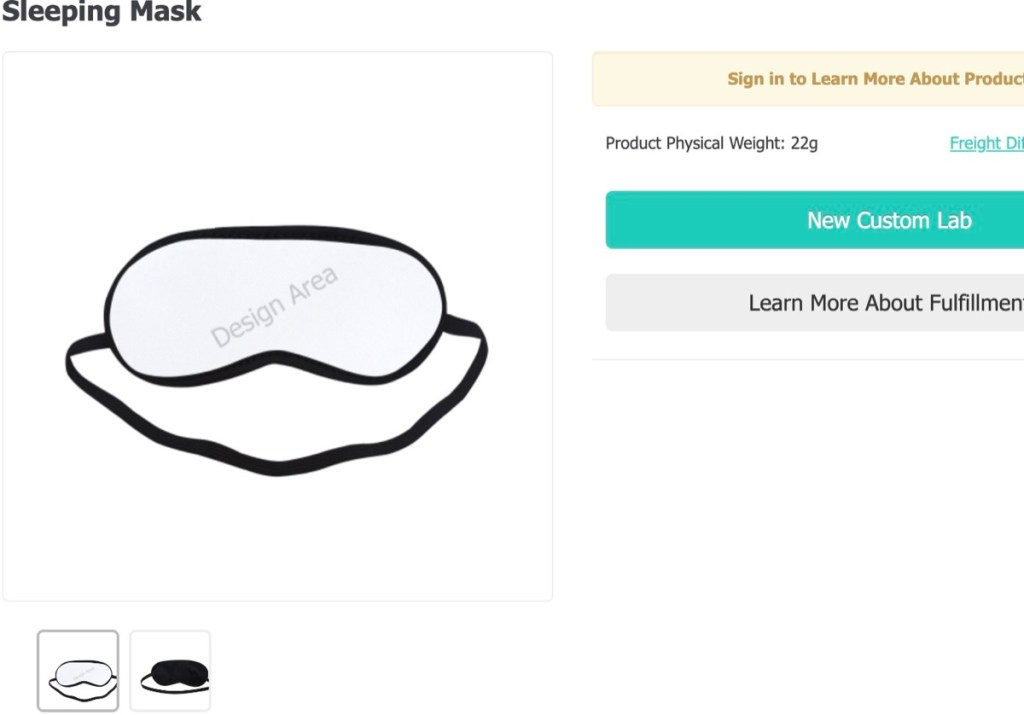 ArtsAdd custom sleeping eye mask print-on-demand supplier