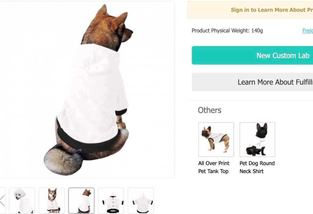 ArtsAdd custom pet dog/cat hoodie print-on-demand supplier