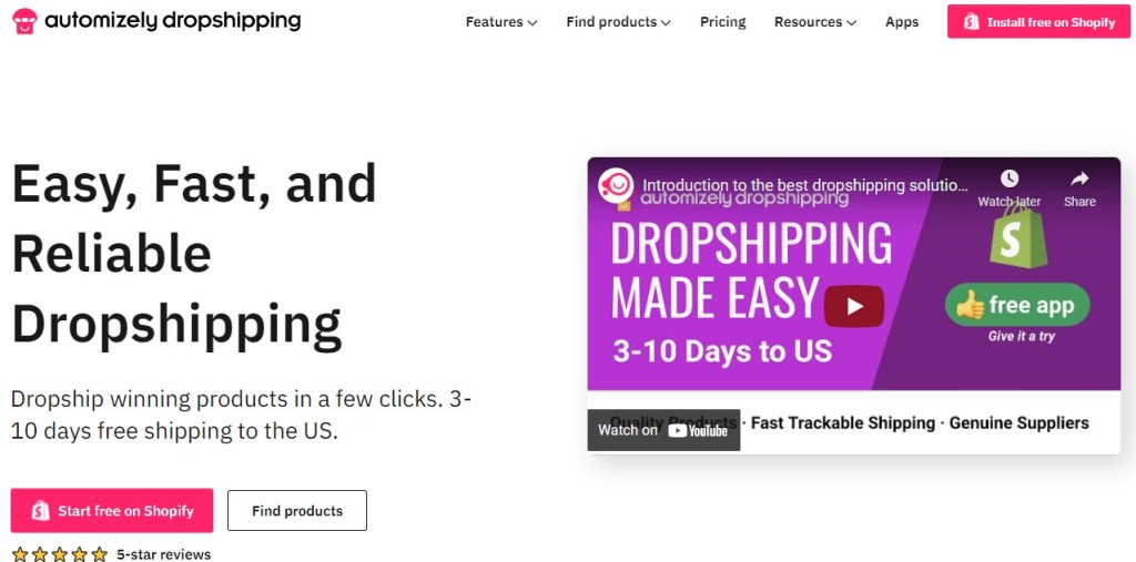 Automizely Dropshipping international dropshipper with free shipping worldwide