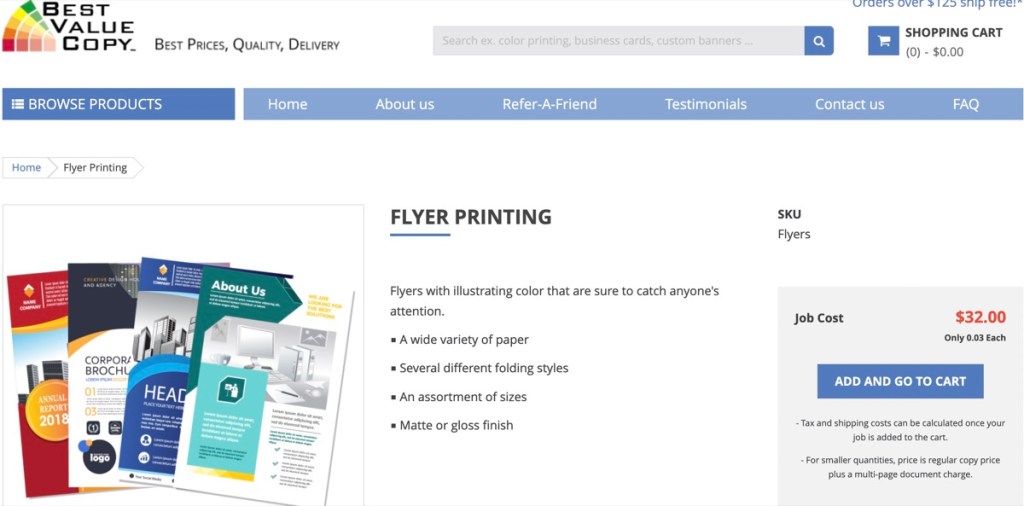 Best Value Copy cheap online custom flyer printing service & company