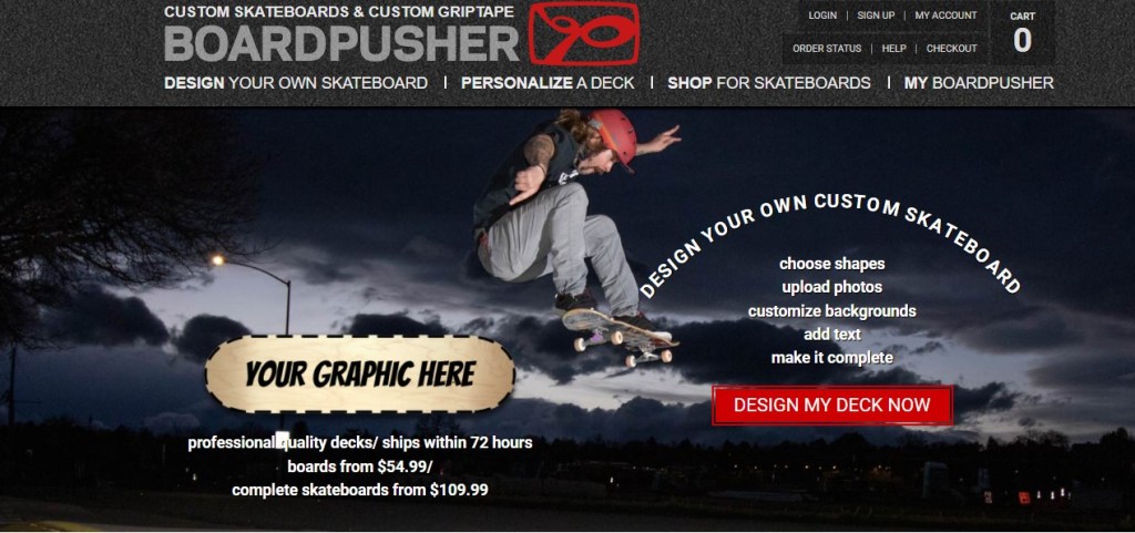 BoardPusher skateboard print-on-demand company