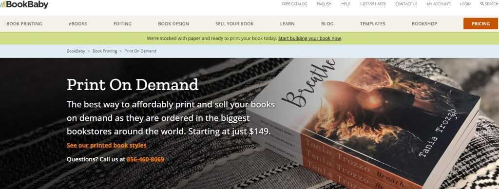 BookBaby book print-on-demand publishing company