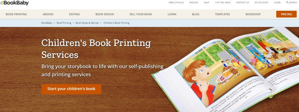 Bookbaby children's book print-on-demand company