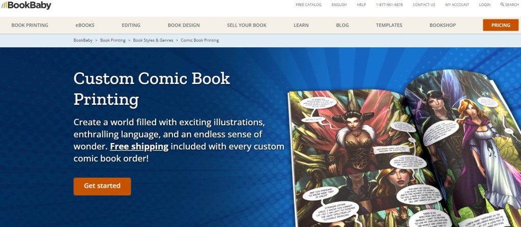 BookBaby comic book print-on-demand company