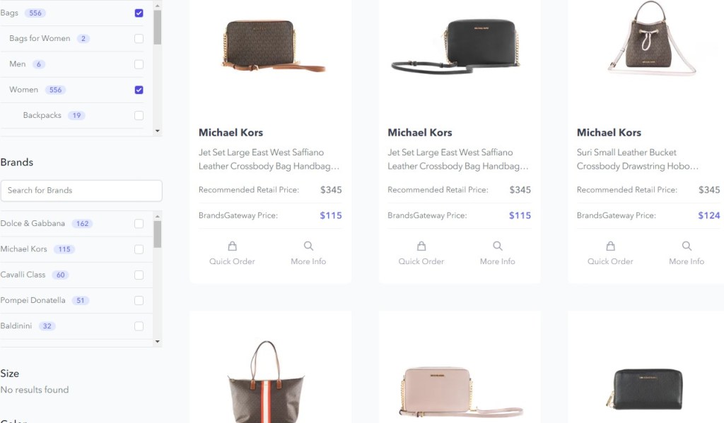 BrandsGateWay tote bag, handbag, purse, & wallet dropshipping supplier