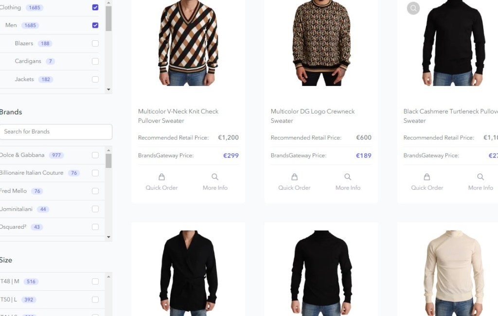 BrandsGateWay men's fashion clothing dropshipping supplier