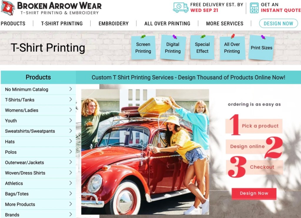Broken Arrow Wear online custom logo t-shirt printing company & service