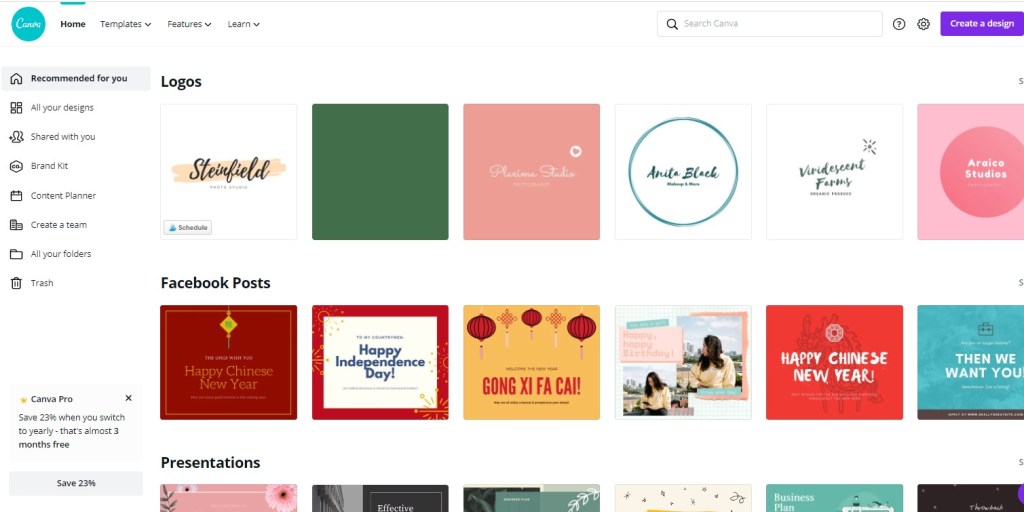 Canva for designing product graphics