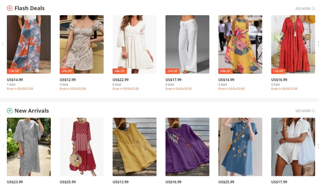 Clothing dropshipping products on Banggood