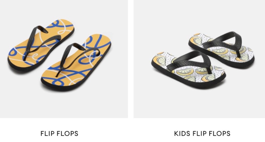 Contrado custom flip flops print-on-demand supplier