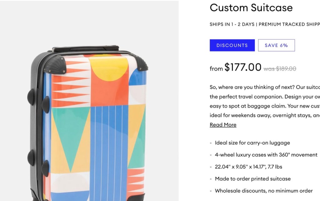Contrado custom luggage & suitcase print-on-demand supplier