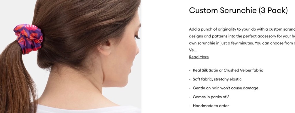 Contrado custom scrunchie print-on-demand supplier