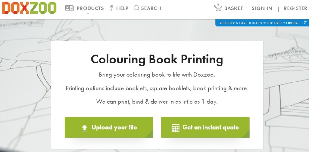 Doxzoo coloring book print-on-demand company
