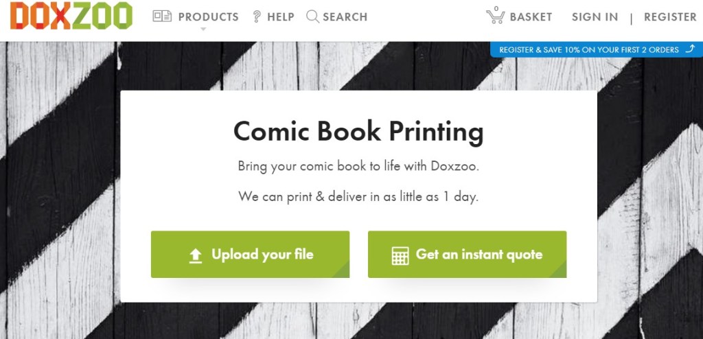 Doxzoo comic book print-on-demand company
