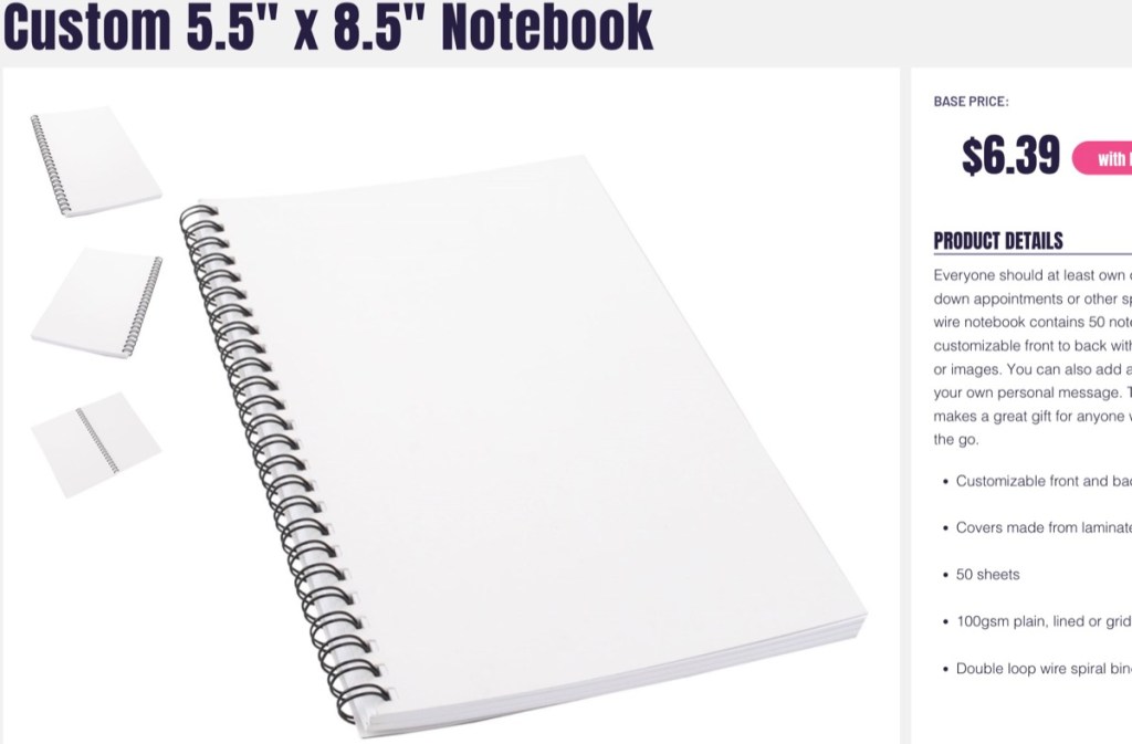 DropshipCN spiral notebook print-on-demand supplier