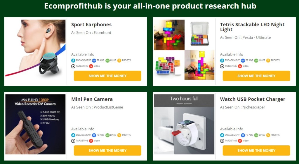 Ecomprofithub dropshipping product research tool