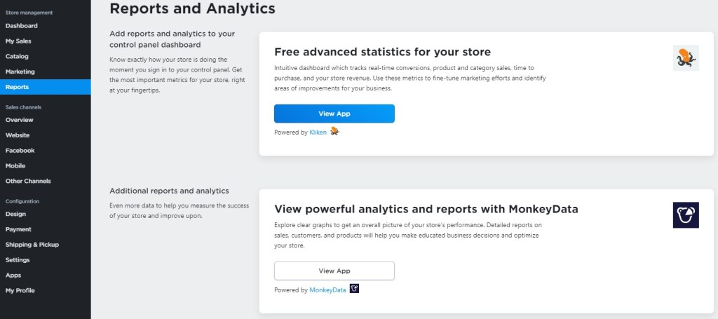 Ecwid reports and analytics