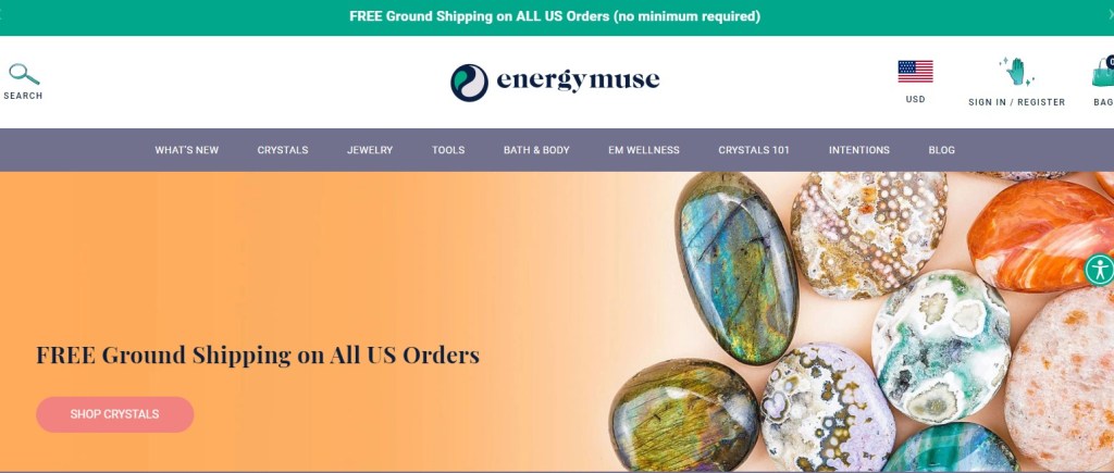 Enery Muse jewelry dropshipping store