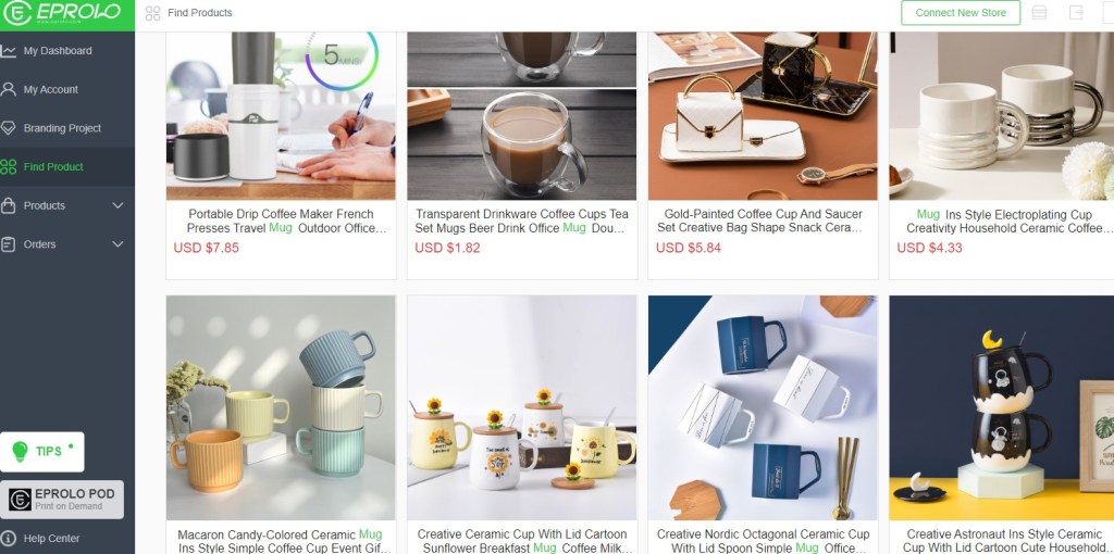 EPROLO coffee mug dropshipping supplier