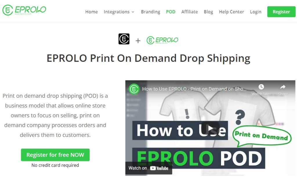 EPROLO POD China print-on-demand company