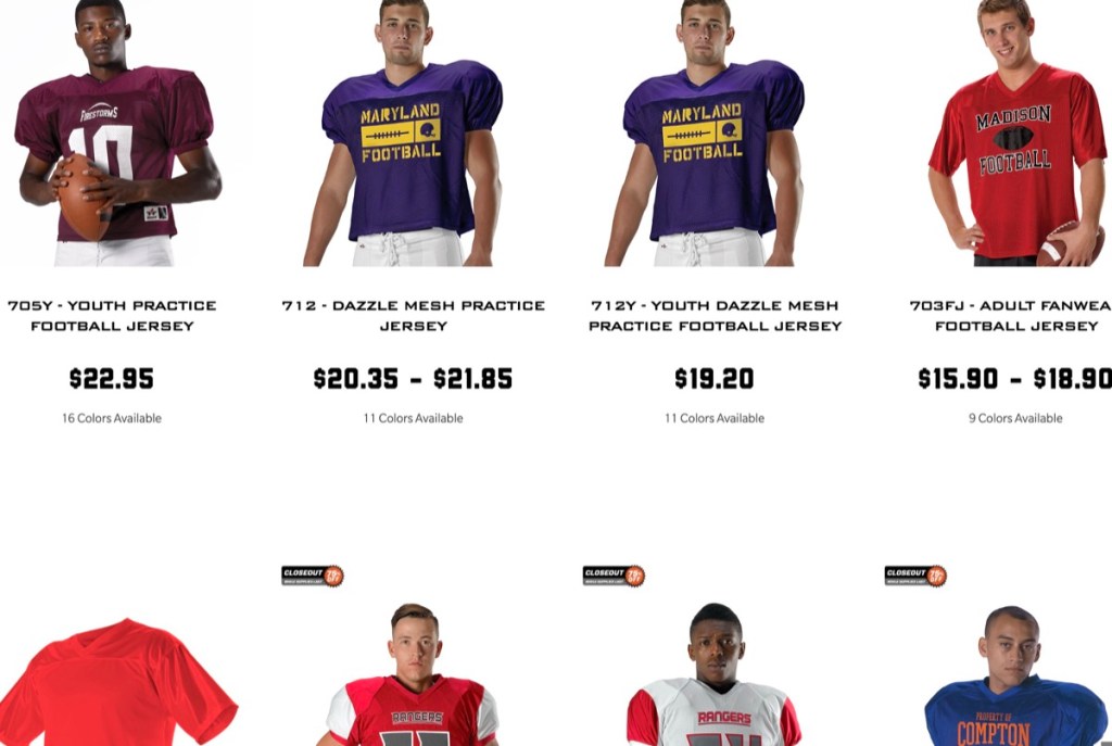 Founder Sport wholesale blank football jersey supplier