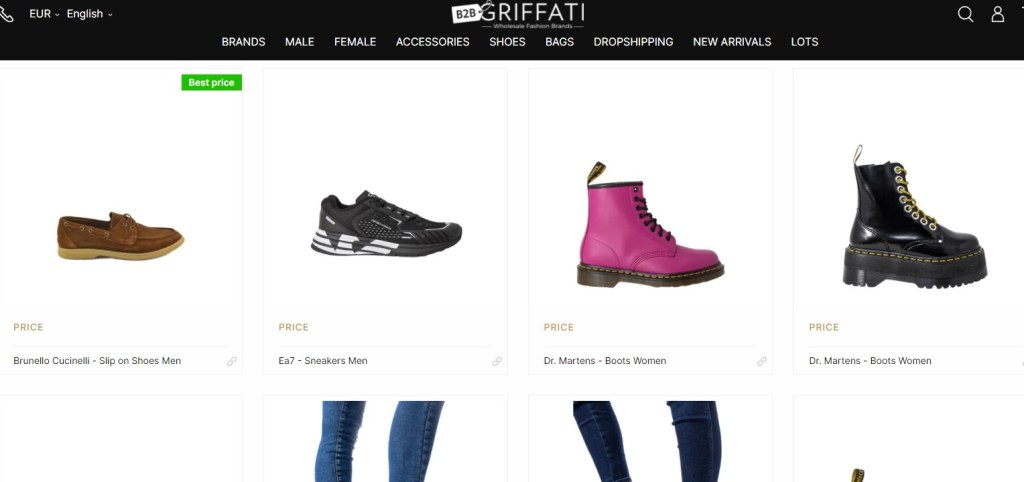 Griffati shoe & sneaker wholesaler