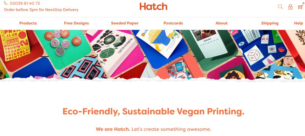 Hatch eco-friendly & green sustainable printing company