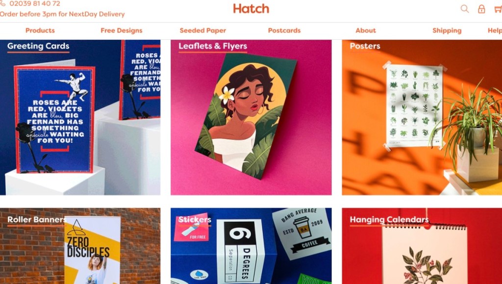 Hatch UK online printing company & service