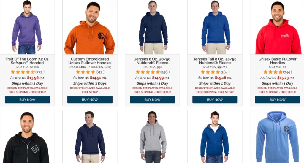 Imprint cheap online custom hoodie & sweatshirt printing service & company
