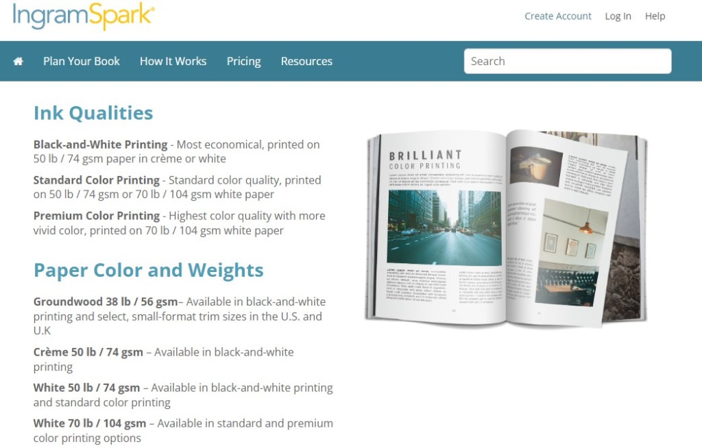 IngramSpark booklet print-on-demand company