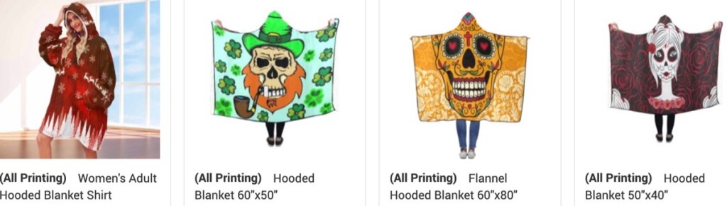InkedJoy hooded blanket print-on-demand supplier