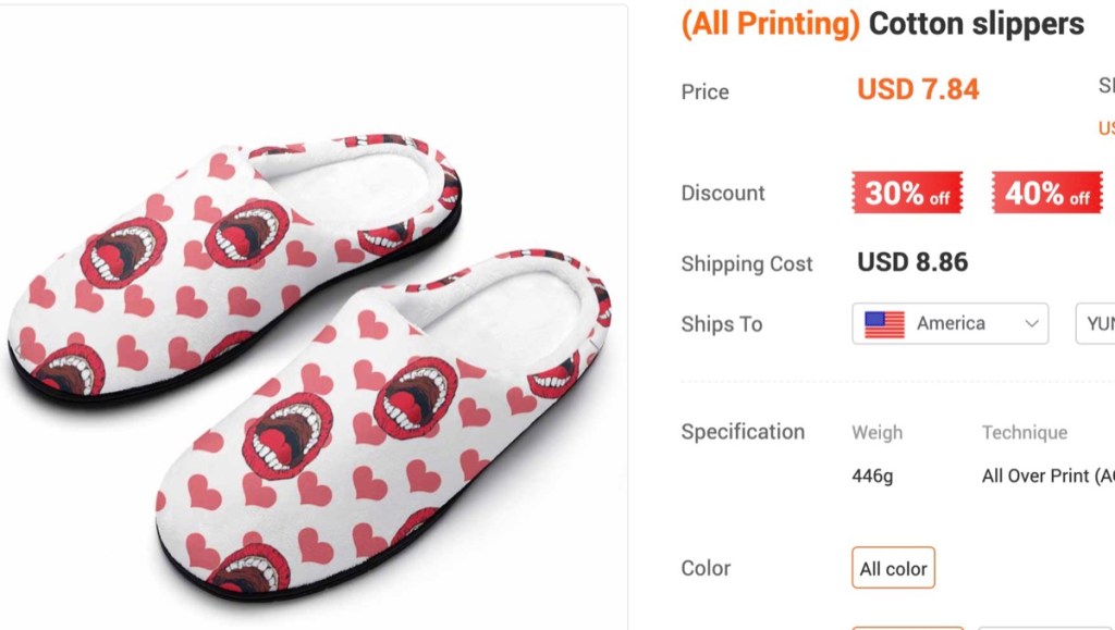 InkedJoy slippers print-on-demand supplier