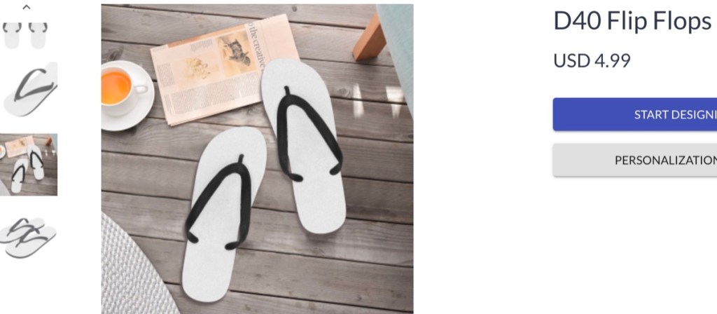InkPOD custom flip flops print-on-demand supplier