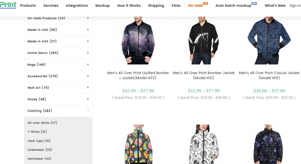InterestPrint coat & jacket print-on-demand company