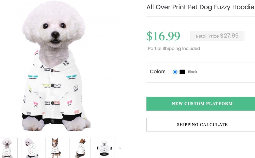 InterestPrint custom pet dog/cat hoodie print-on-demand supplier