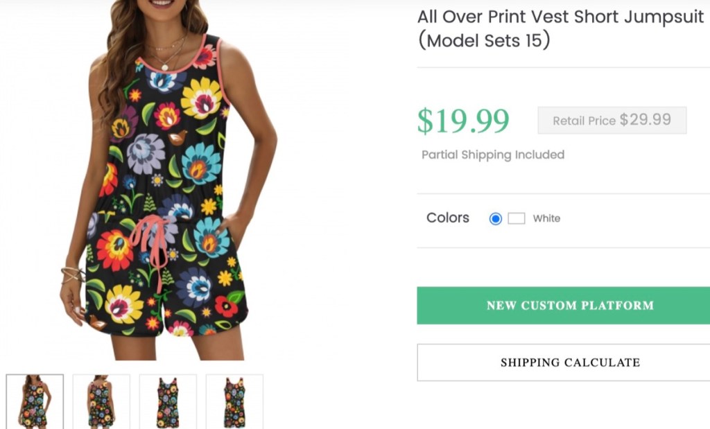InterestPrint custom romper & jumpsuit print-on-demand supplier