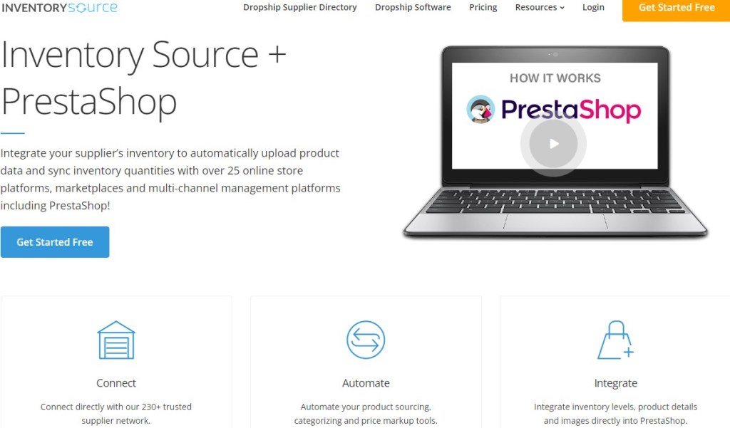 InventorySource PrestaShop dropshipping module & supplier